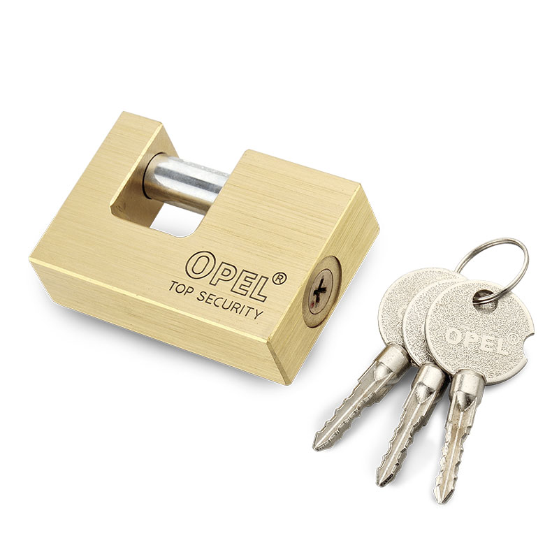 Premium Security Rectangle Cross Key Brass Padlcok